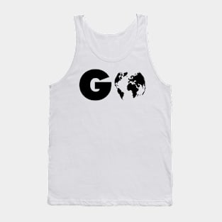 GO design with planet design Tank Top